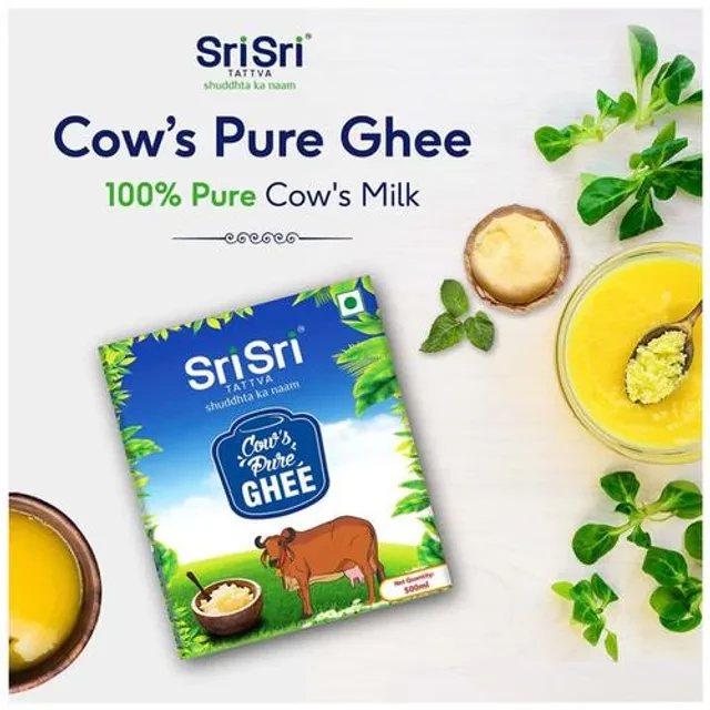Sri Sri Tattva Cow's Pure Ghee - Source Of Calcium, Boosts Overall Health, 500 ml-7.webp